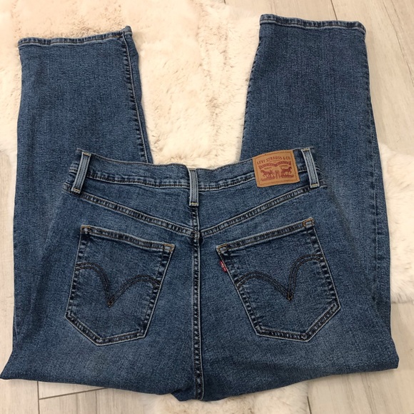 Levi’s Ribcage Straight Ankle Jeans Button Fly High Waist 32 - Picture 4 of 13